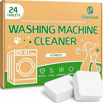 ORIENTLEAF Washing Machine Cleaner for Pet Owners, 24 Tablets 1 Year Supply