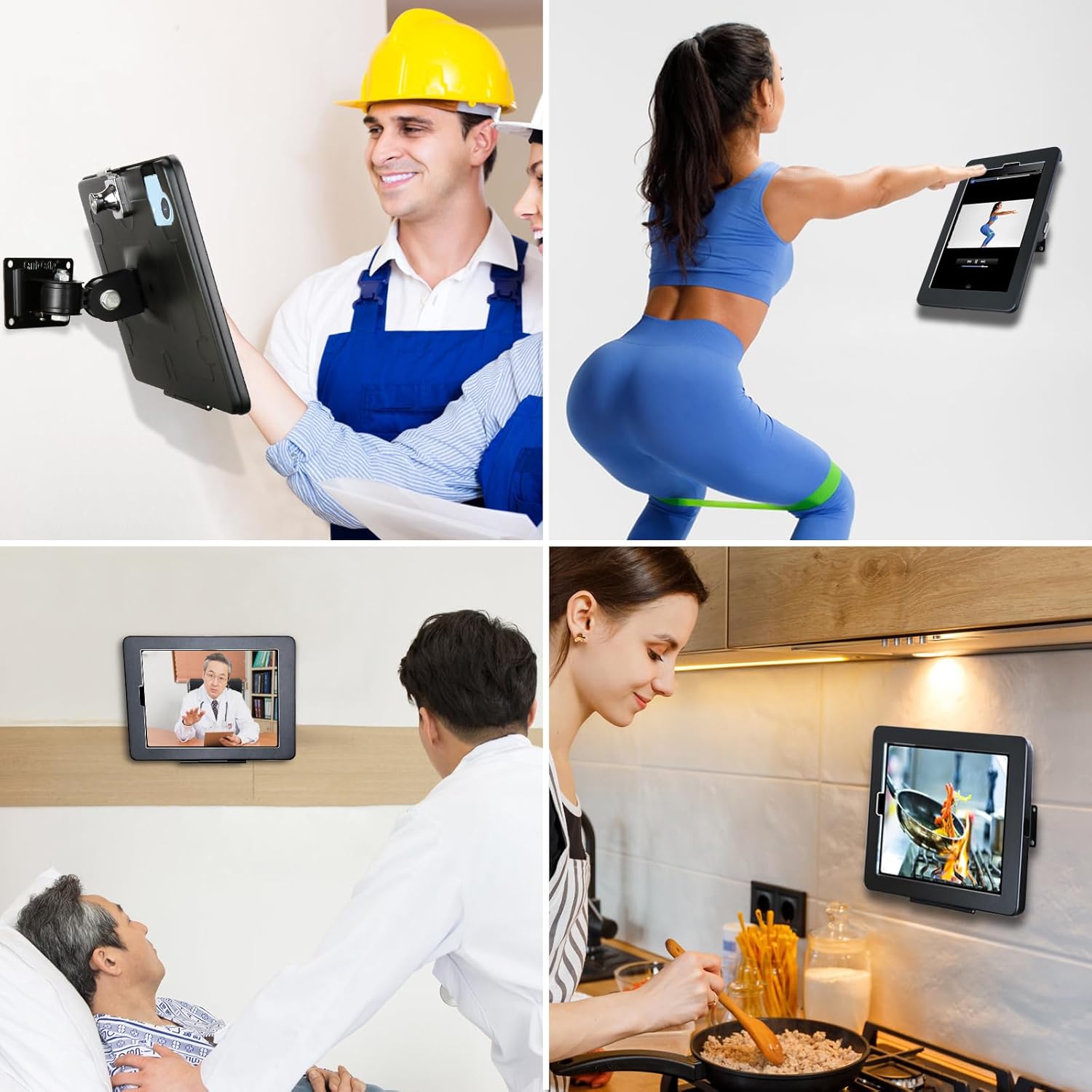 Wall Mount Anti-Theft Security Kiosk POS Stand Holder Enclosure for 2022 2021 2020 iPad Pro 11", 10.9" 2022 Air 5, 2020 Air 4, Flip & Rotate