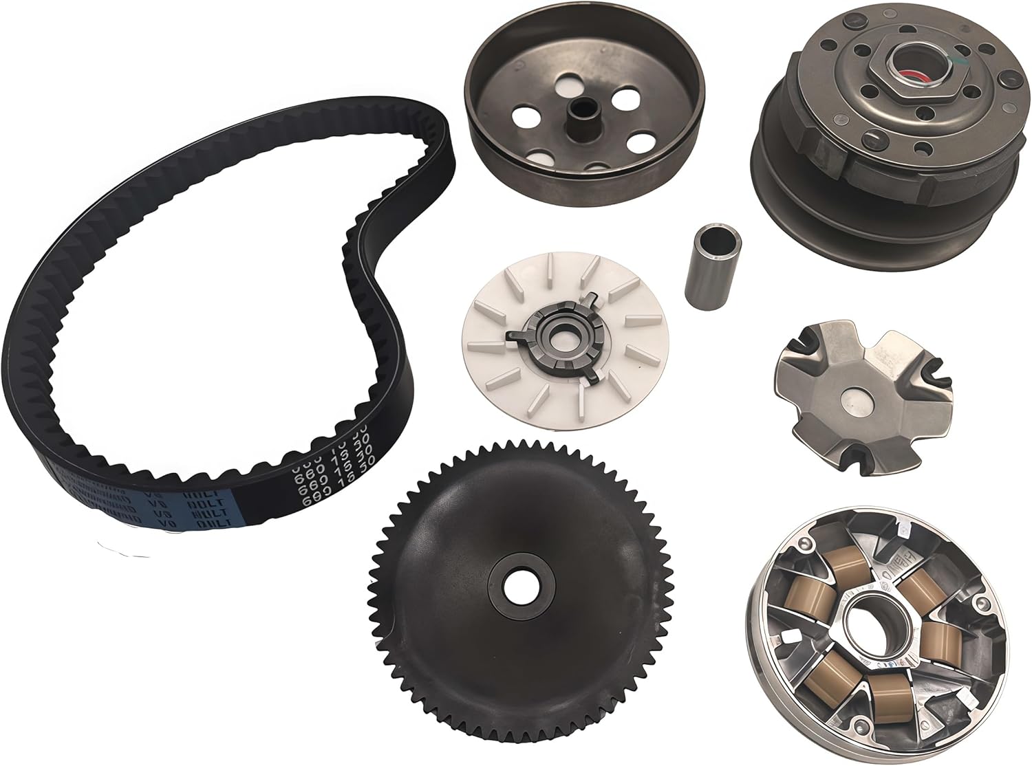 clutch Assembly and Variator Assembly with 669 belt, fit for GY6 50cc 139QMB Engine ScooterATV Quad Moped