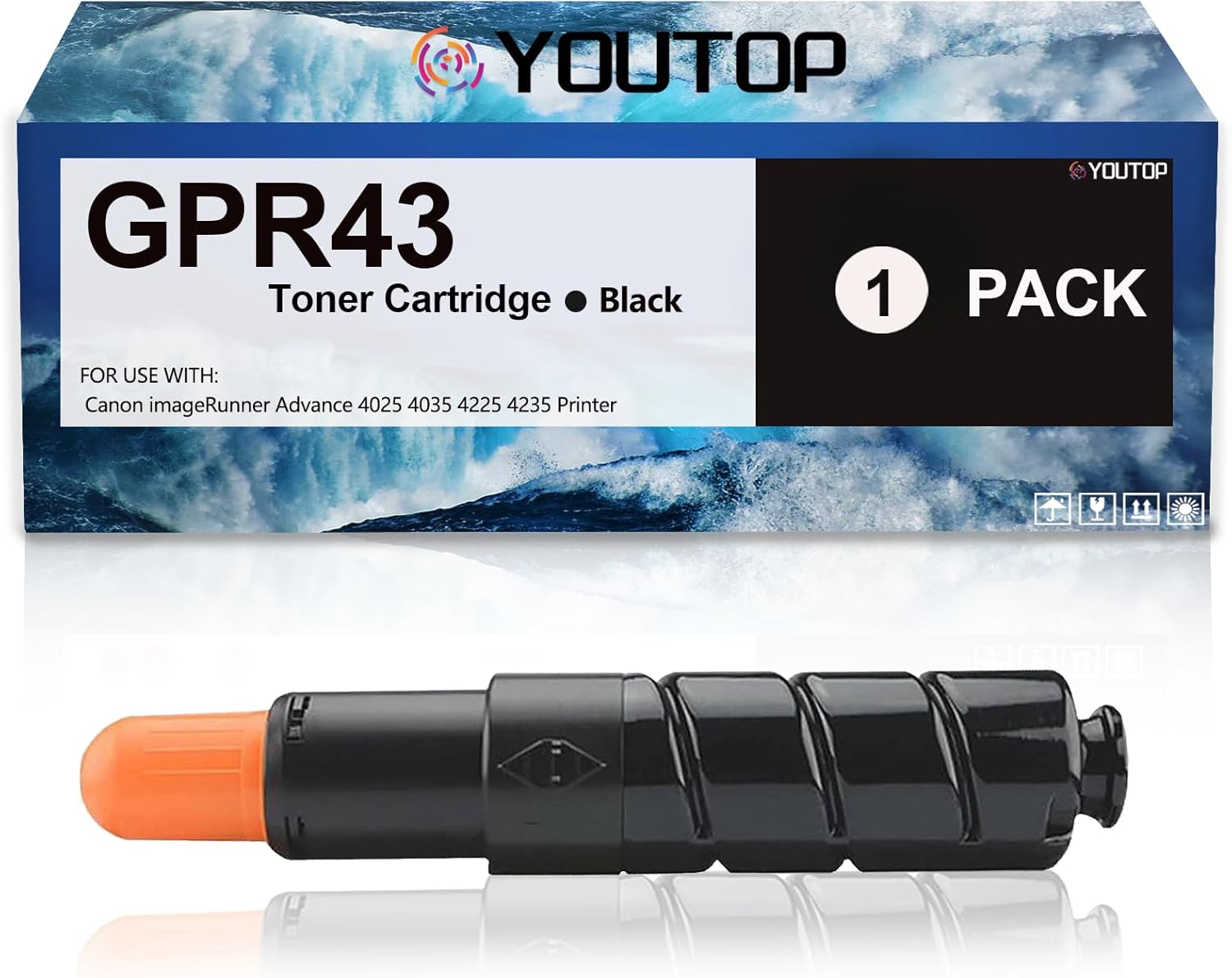 GPR-43 GPR43 Black Toner Cartridge Replacement for Canon GPR-43 4792B003AA Toner Compatible for Canon imageRunner Advance 4025 4035 4225 4235 Printer