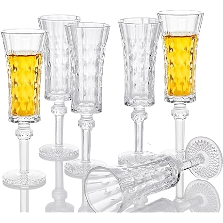 Cordial Glasses with Stem - Set of 6 | Crystal Shot Glasses