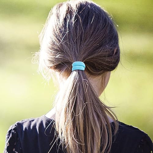 Vista 24 de Juego de 200 ligas para el cabello multicolor sin costuras para niñas, pulseras de telar para niños pequeños, kit de bricolaje