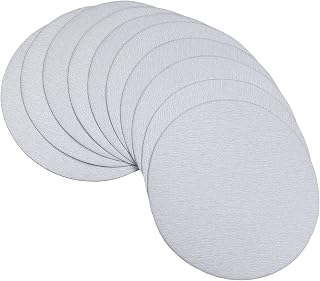 Auniwaig 10Pcs Hook and Loop Sanding Discs, 7 Inch Sanding Paper 400 Grits Aluminum Oxide Flocking Sandpaper, for Car Surface Coating Silicon Bottom Wood Stone Metal