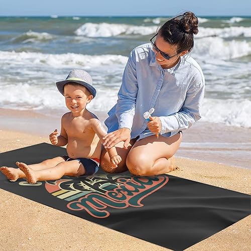 Miniatura 4 de Retro Mexico Cozumel - Toalla de playa de microfibra sin arena, secado rápido, súper absorbente, toallas de lujo de gran tamaño, manta para viajes,