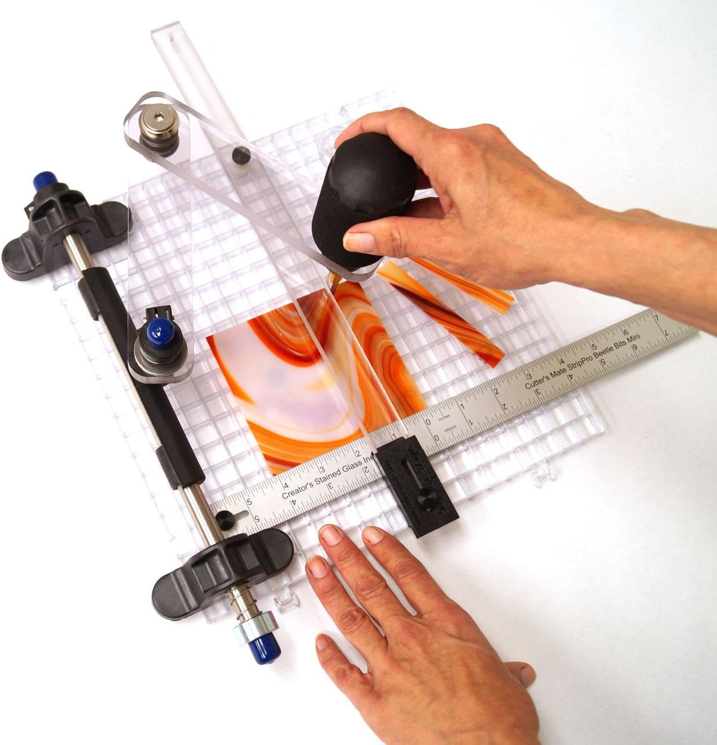 Delphi Glass Cutter's Mate Mini Starter Kit | Includes Waffle Grid 2 Pack