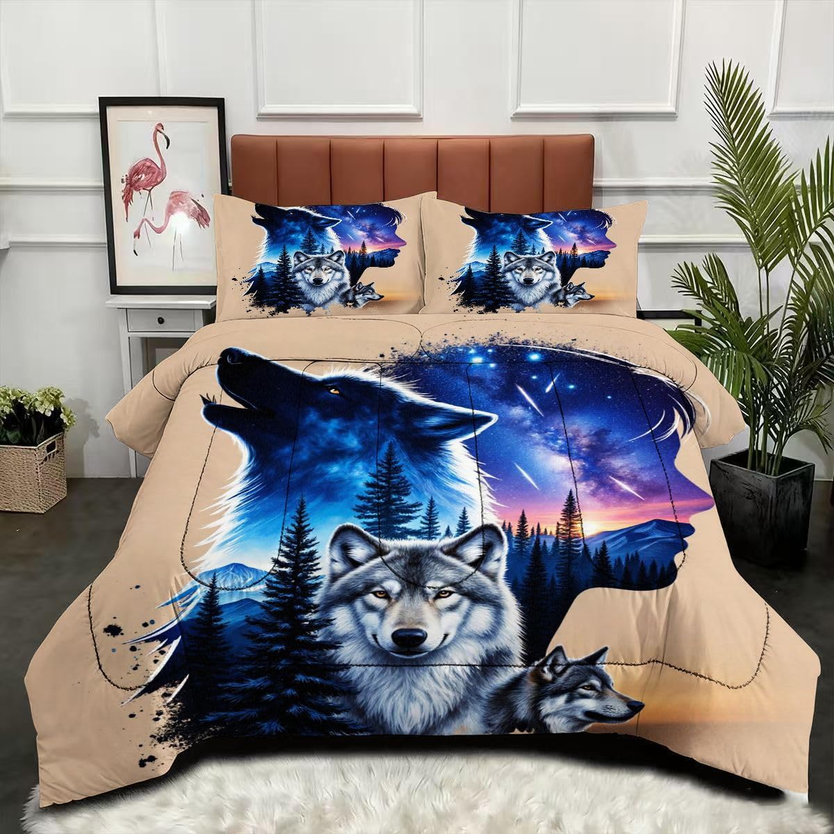 Couette 220x240 loup pour créer une ambiance moderne dans la chambre