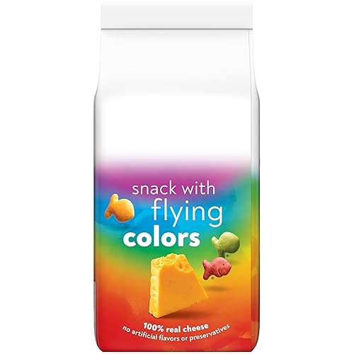Vista 9 de Pepperidge Farm Goldfish Galletas horneadas, queso cheddar, 1 onza, paquete de 60