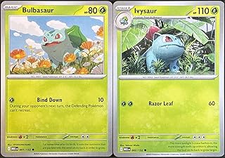 Pokomon - Ivysaur 002/132 + Bulbasaur 001/132 - Evolution Set - Mega Evolutions - NM/M
