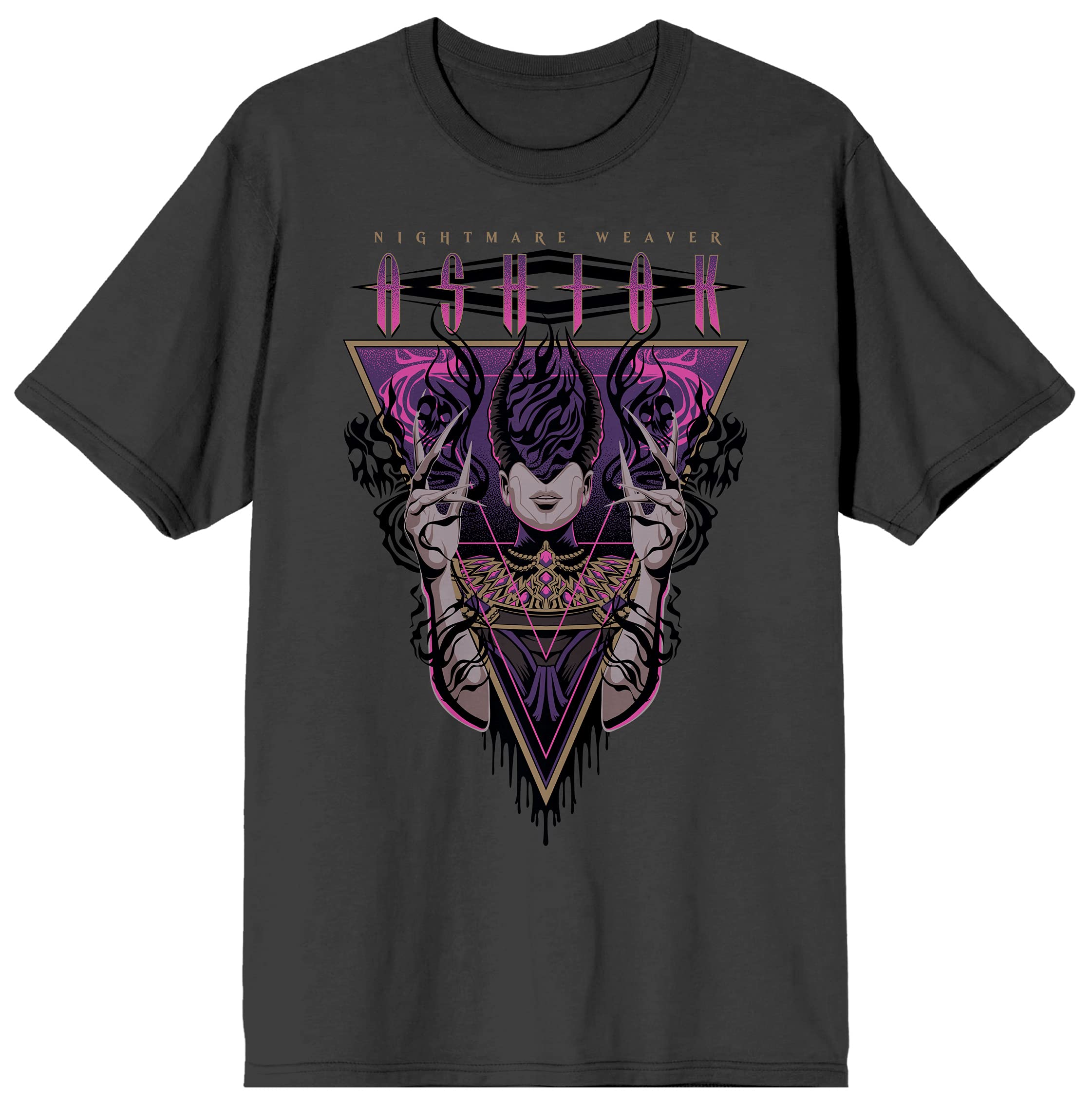 Nightmare Weaver ASHIOK Men’s Charcoal Graphic T-Shirt-S