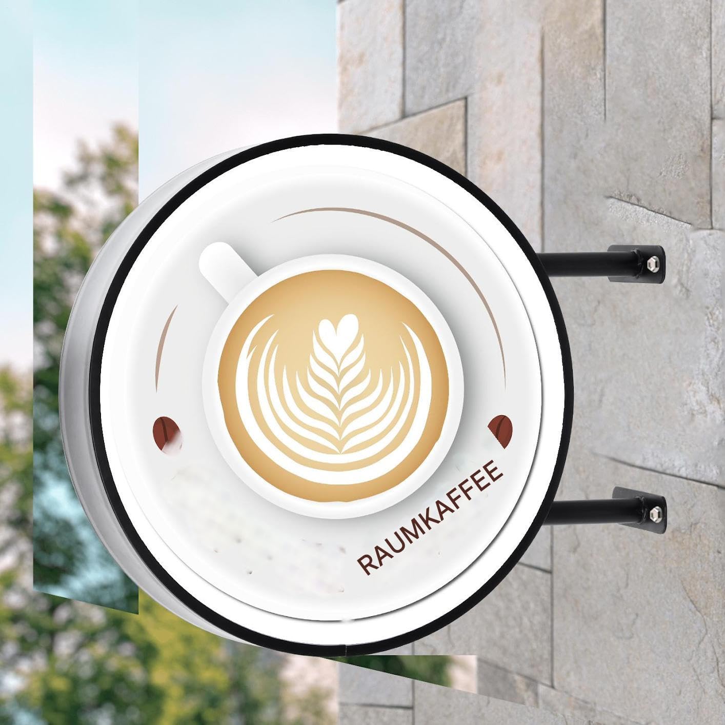 Letrero LED de doble cara como cartel publicitario, doble cara caja de luz para exteriores, 50,8 cm, letrero luminoso iluminado, para café, hotel, restaurante, tiendas minoristas, decoración