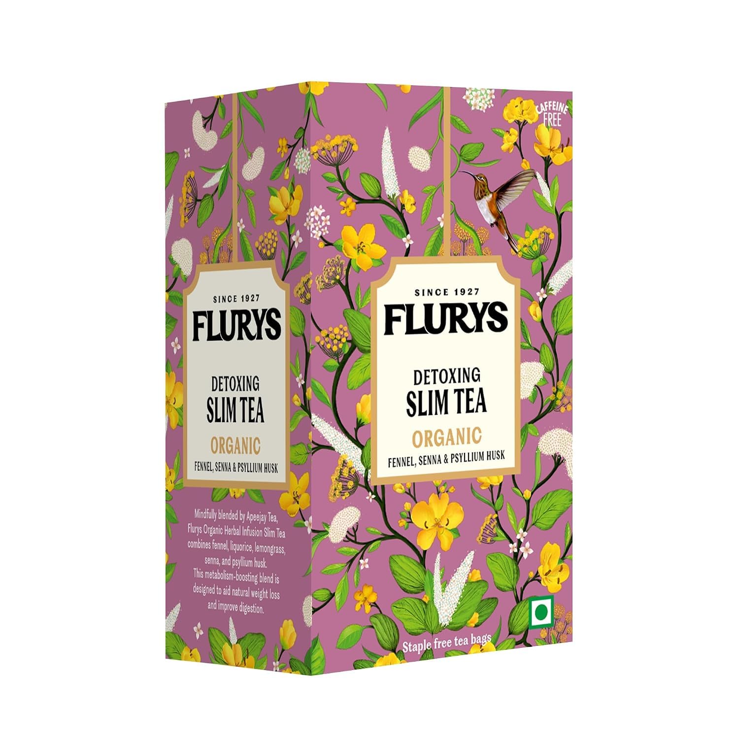 Typhoo Reducing Organic Herbal Tea Slim Tea with Fennel, Senna and Psyllium Husk. 20 Tea Bags-image-5