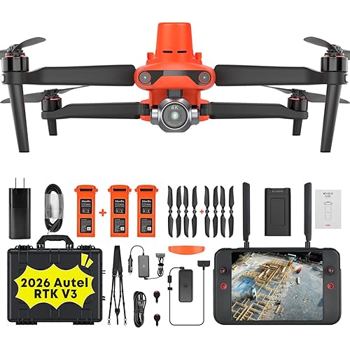 Autel Robotics EVO II PRO RTK V3, S-ony 1'' 6K/30fps HDR Video, Centimeter-Level Positioning, High-Precision GNSS Base Station, PPK Support, 20MP, SkyLink 2.0, 15KM Transmission, For Mapping