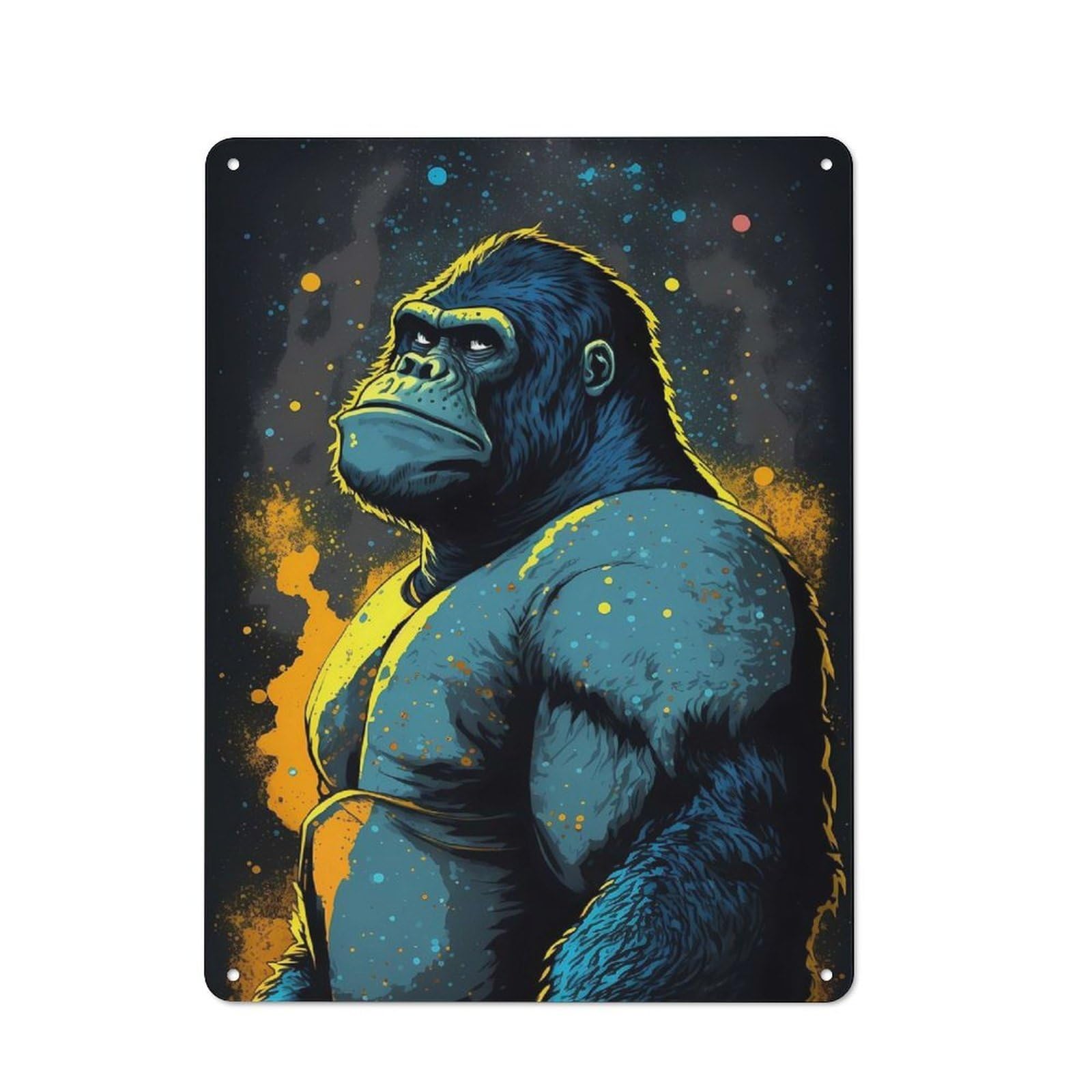 Gorilla Visionary Vintage Tin Sign 40x30cm, Country Style Bistro Wall Plaque for Bakery, Diner, Cafe Or Family Room