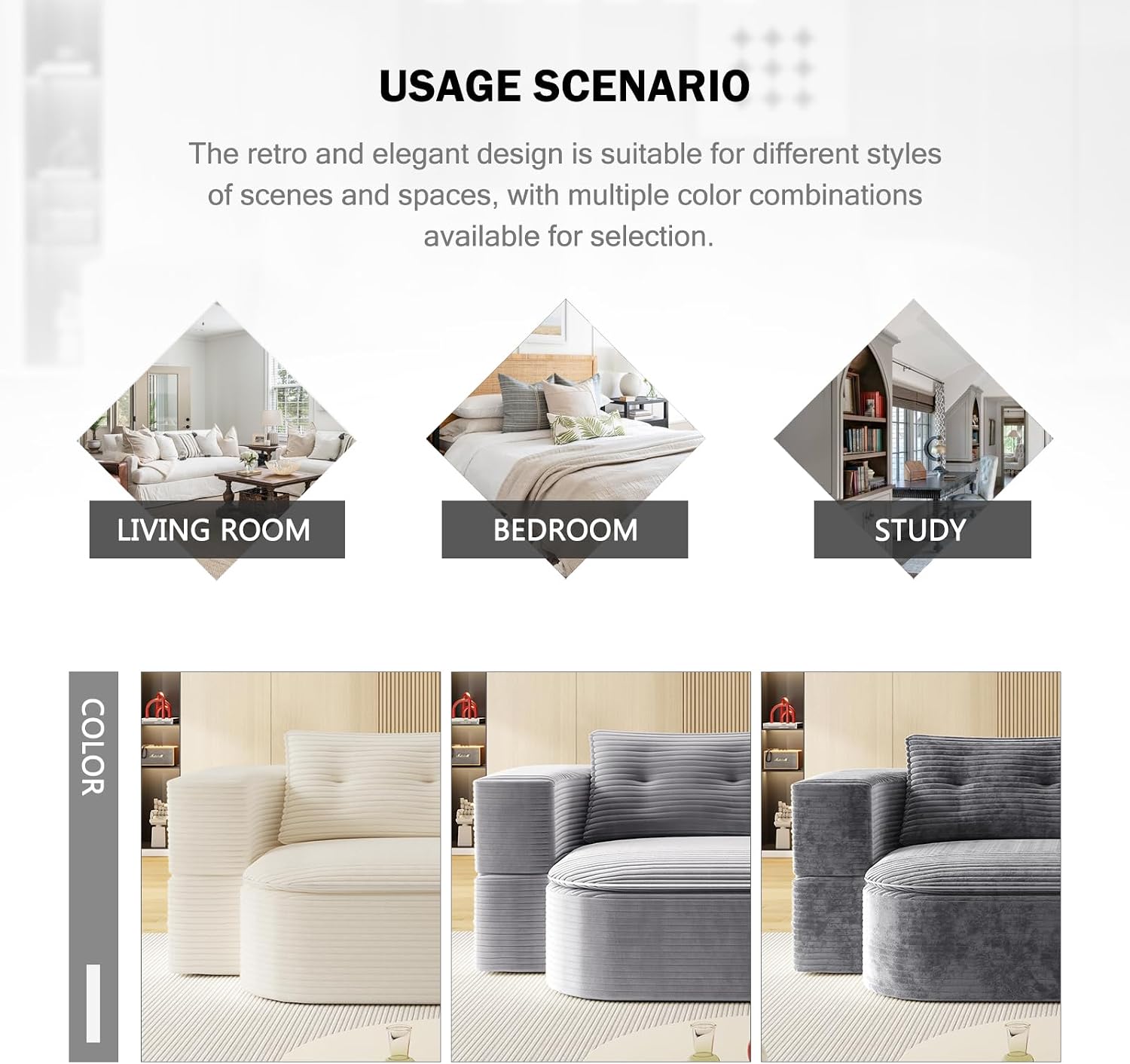 78.7" Convertible Foldable Floor Couch,Comfy Portable Fold Out Lounge with Functional Blanket and 2 Soft Pillows,Corduroy Loveseat Couch,Sleep Sofa Bed for Living Room,Bedroom(Light Grey)