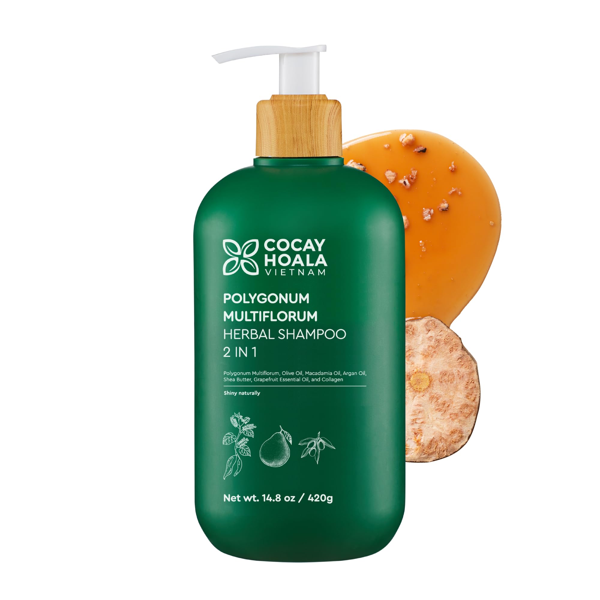 Hair Growth Shampoo with Polygonum Multiflorum, 14.8 oz, 2-in-1