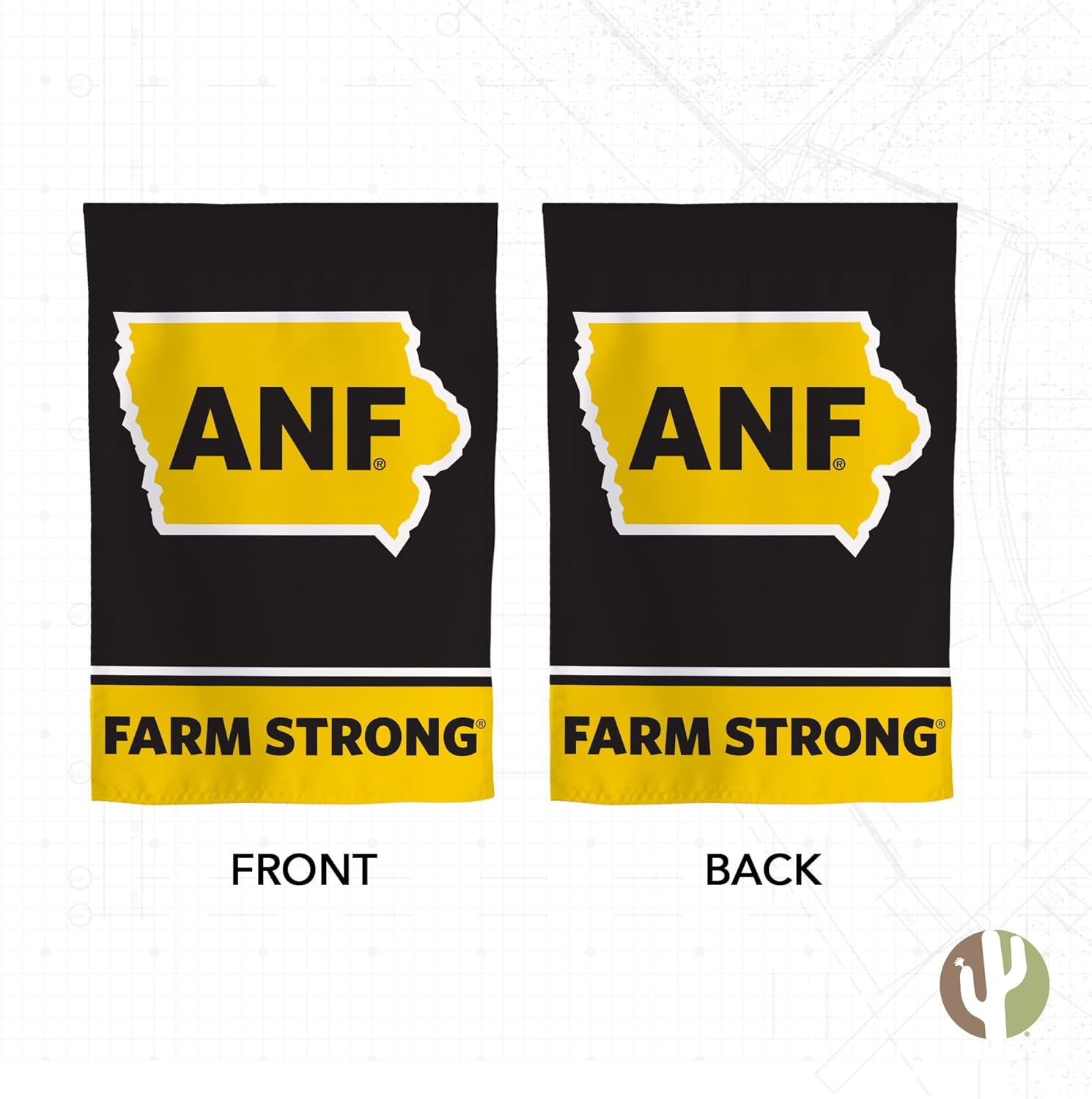 Desert Cactus University of Iowa UI Garden Flag – 19 x 12 inch Iowa Hawkeyes Banner, For Outdoor Display and Events (Design E) - Image 2