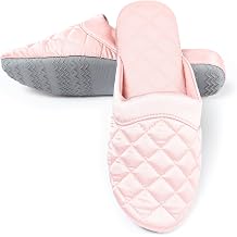 LMOY Elegant Satin Womens Slippers Indoor, Soft Cotton, Intricate Stitching, Lightweight Design, And Non-slip