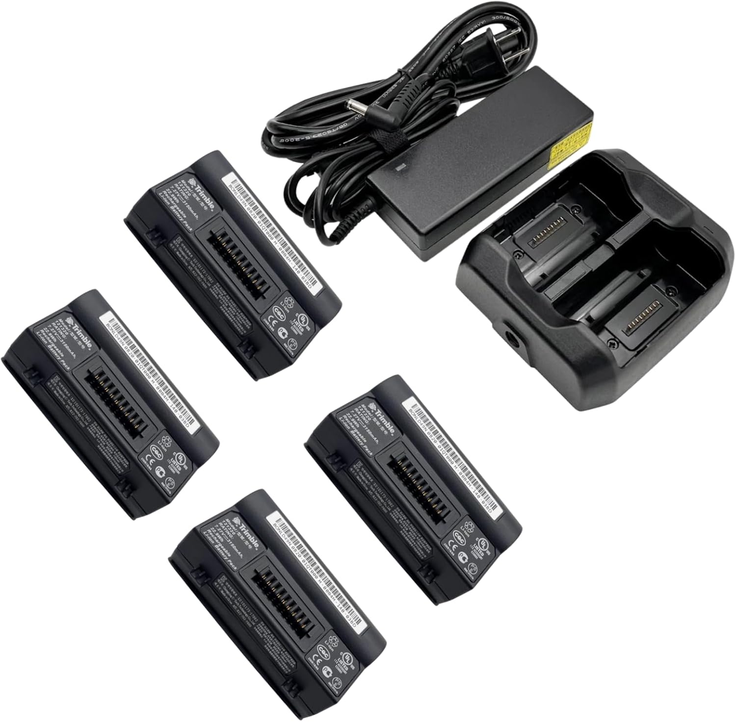 121320 Li-ion Battery Pack for Trimble TSC7 Data Controller Surveying, 121343 121348-01 121300 TSC7 External Battery Charger (4 Pack TSC7 Battery & 1*TSC7 Charger)