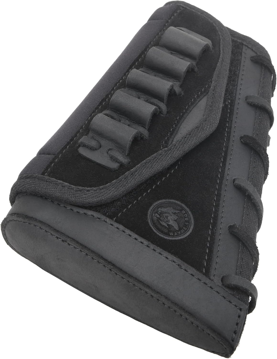 Leather Rifle Cheek Riser Buttstock for Hand Stiched Ammo Pouch .308 .45-70 .30-30 .22LR 12GA
