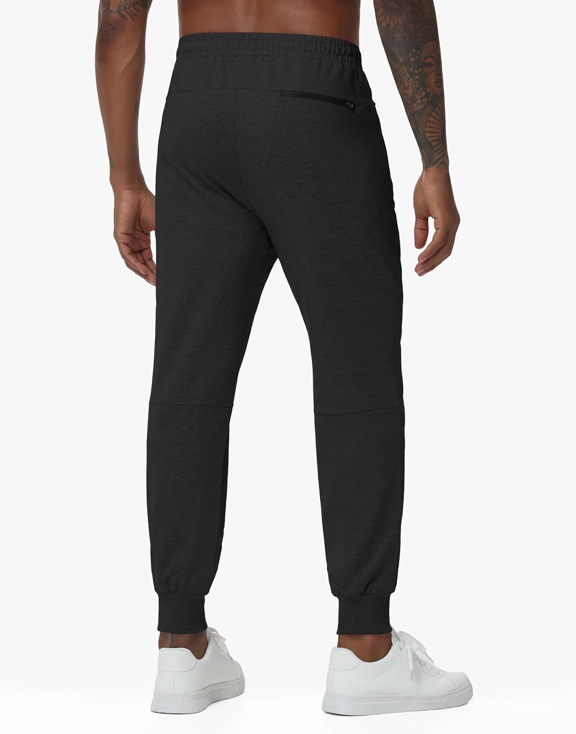 JWM Mens Joggers Sweatpants with 3 Zipper Pockets Comfy Stretchy Cotton Sweat Pants for Man Casual Athleticn Gym Regular&Tall - Image 2