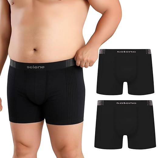 Kit 2 Cuecas Boxer Plus Size Sem Costura X1 Ao X3 Selene