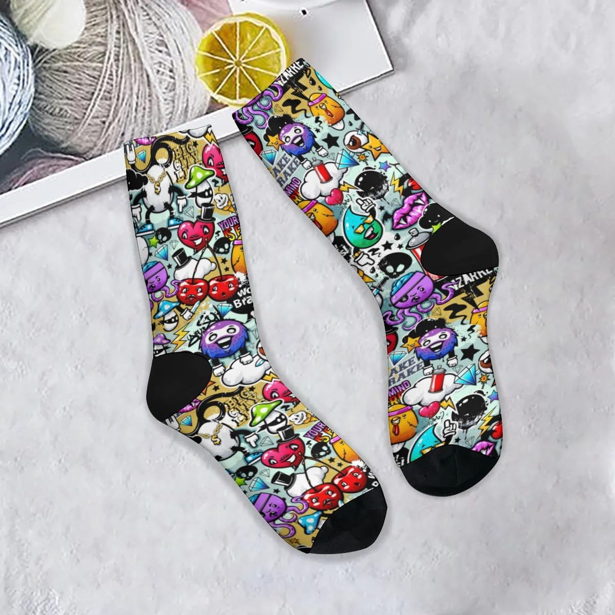 Novelty Funny Crew Socks Casual Athletic Socks for Men Women Crazy Short Socks Gift - Image 3