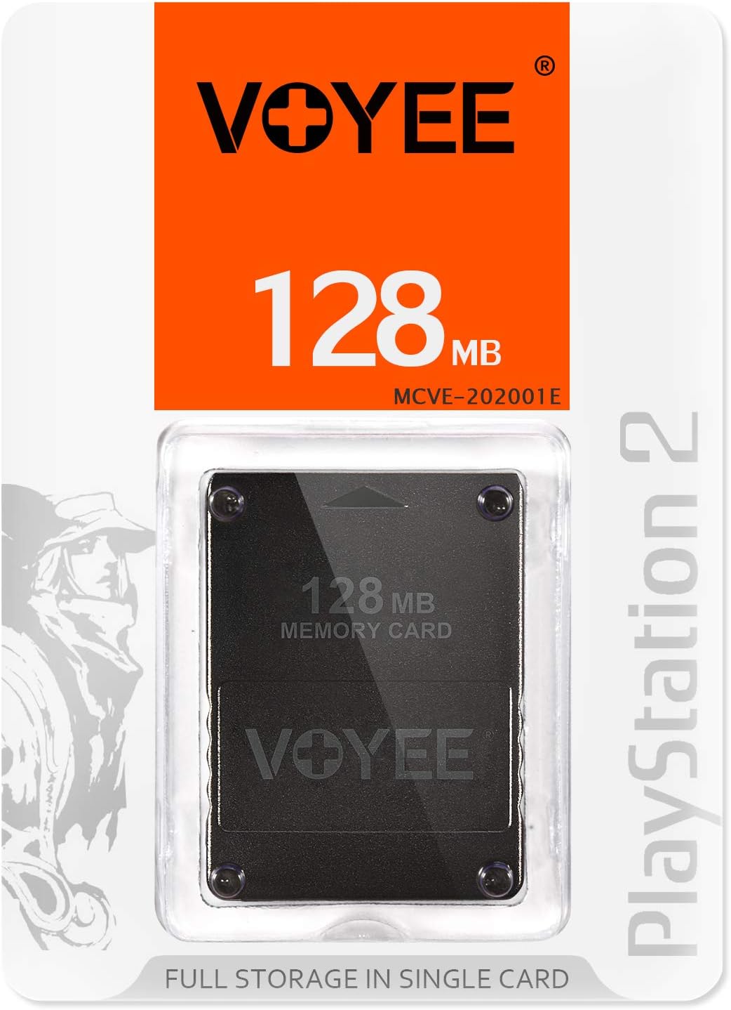 VOYEE PS2 Memory Card, 128MB High Speed Memory Card Compatible with Sony Playstation 2