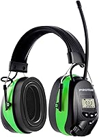 Vista 16 de E8830 auriculares con radio digital AM FM, protección auditiva con reducción de ruido de 25dB, orejeras de seguridad, protectores de oídos cómodos