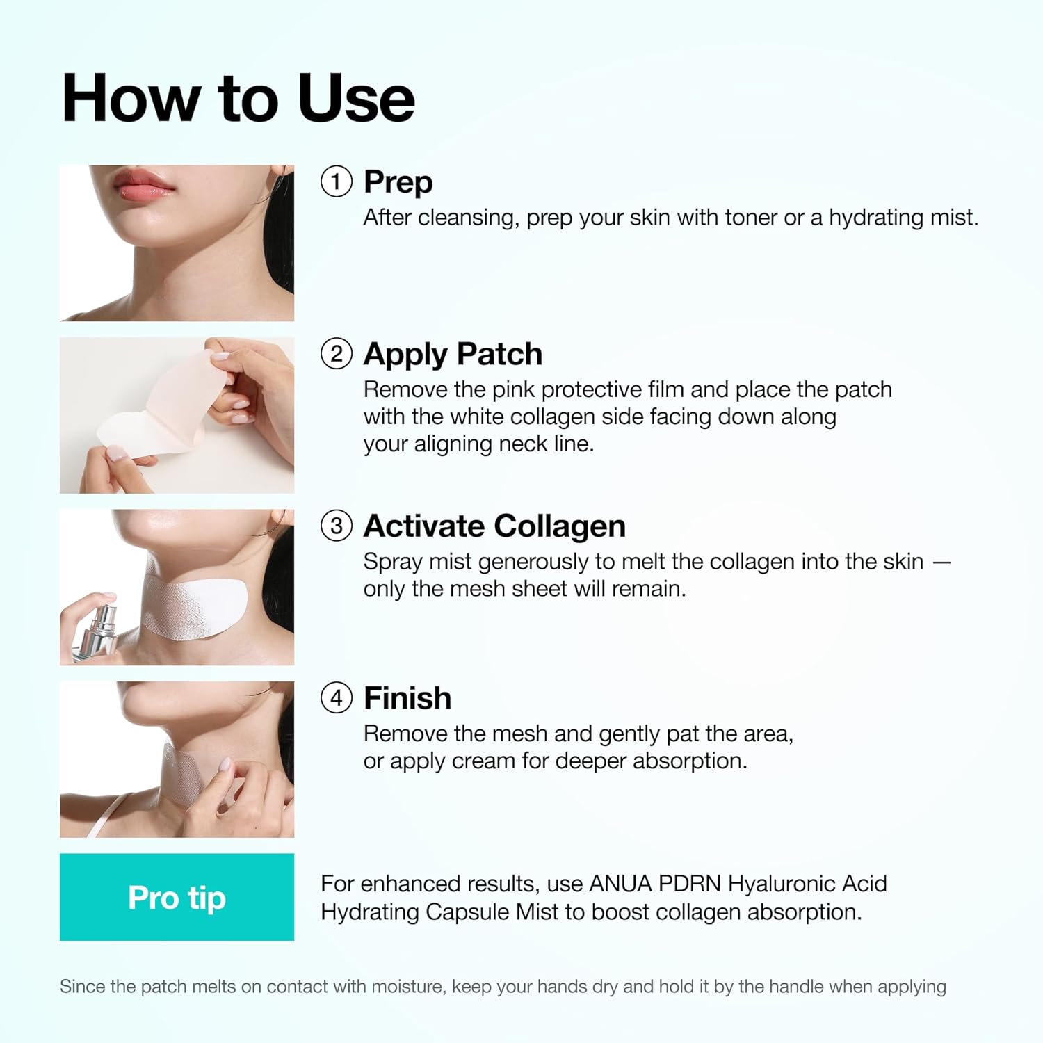 Anua PDRN Collagen Melting Patch for Neck, Instant Lifting and Firming Thin Film Patch for Neck Fine Lines, Salmon DNA, Korean Skincare, 0.02g x 4EA - Image 7