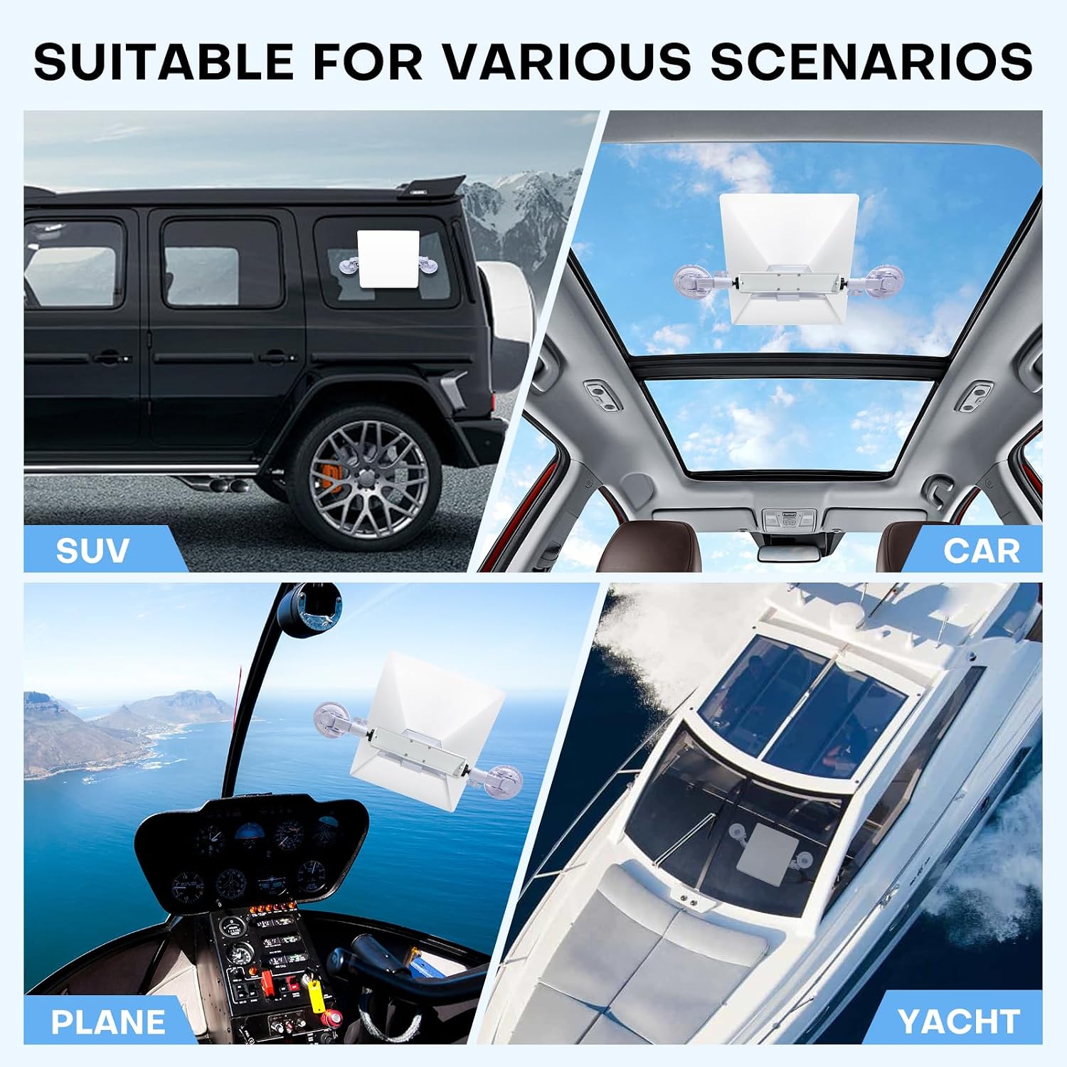 Starlink Mini Suction Cup Mount for Car Sunroofs or Windows – Secure Satellite Mounting Kit with Strong Grip for RVs, Boats and Road Trips – Stable Signal Guaranteed,2pcs