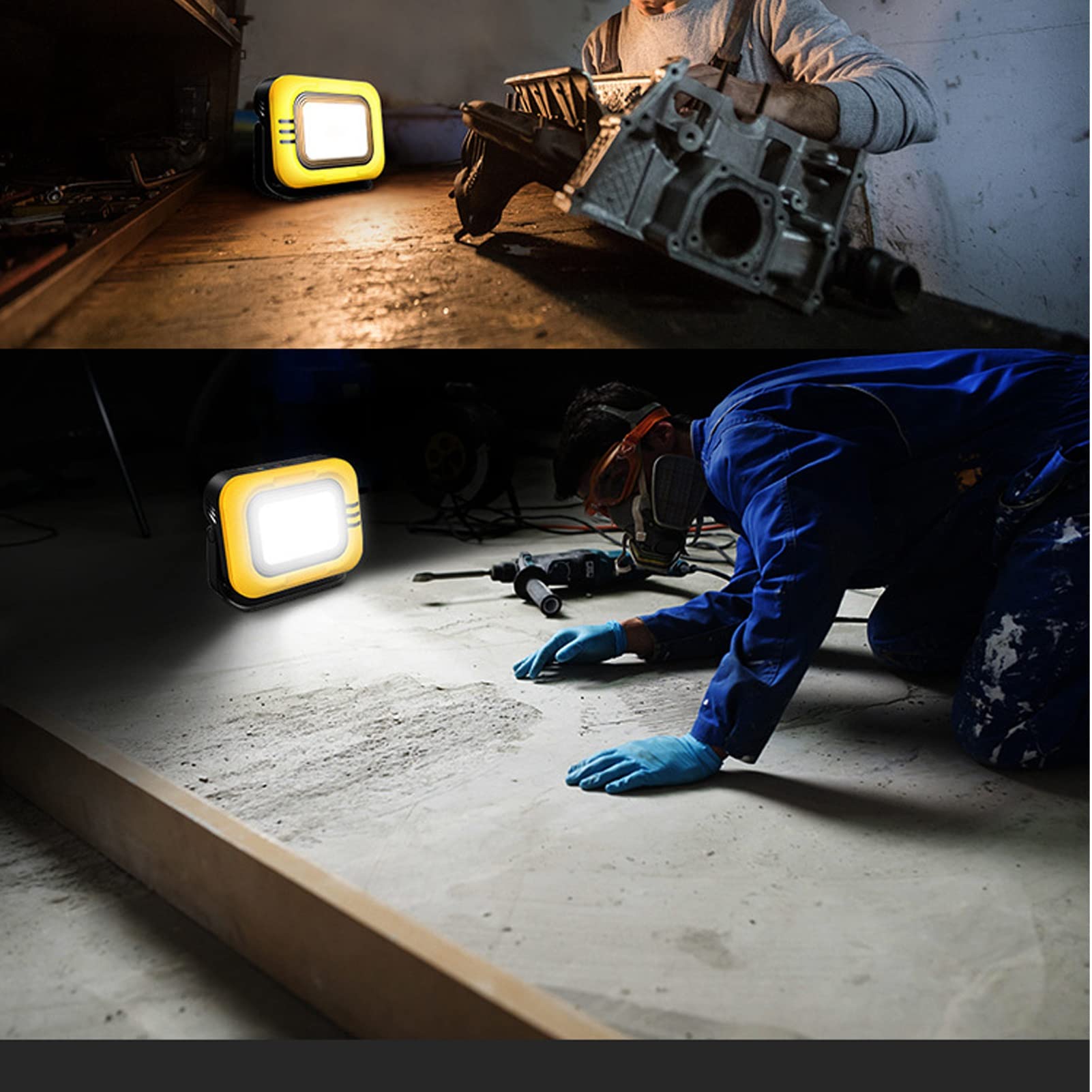 Przenośna Lampa Robocza LED Z Możliwością ładowania, Wielofunkcyjna Lampa Robocza Zasilana Baterią Słoneczną