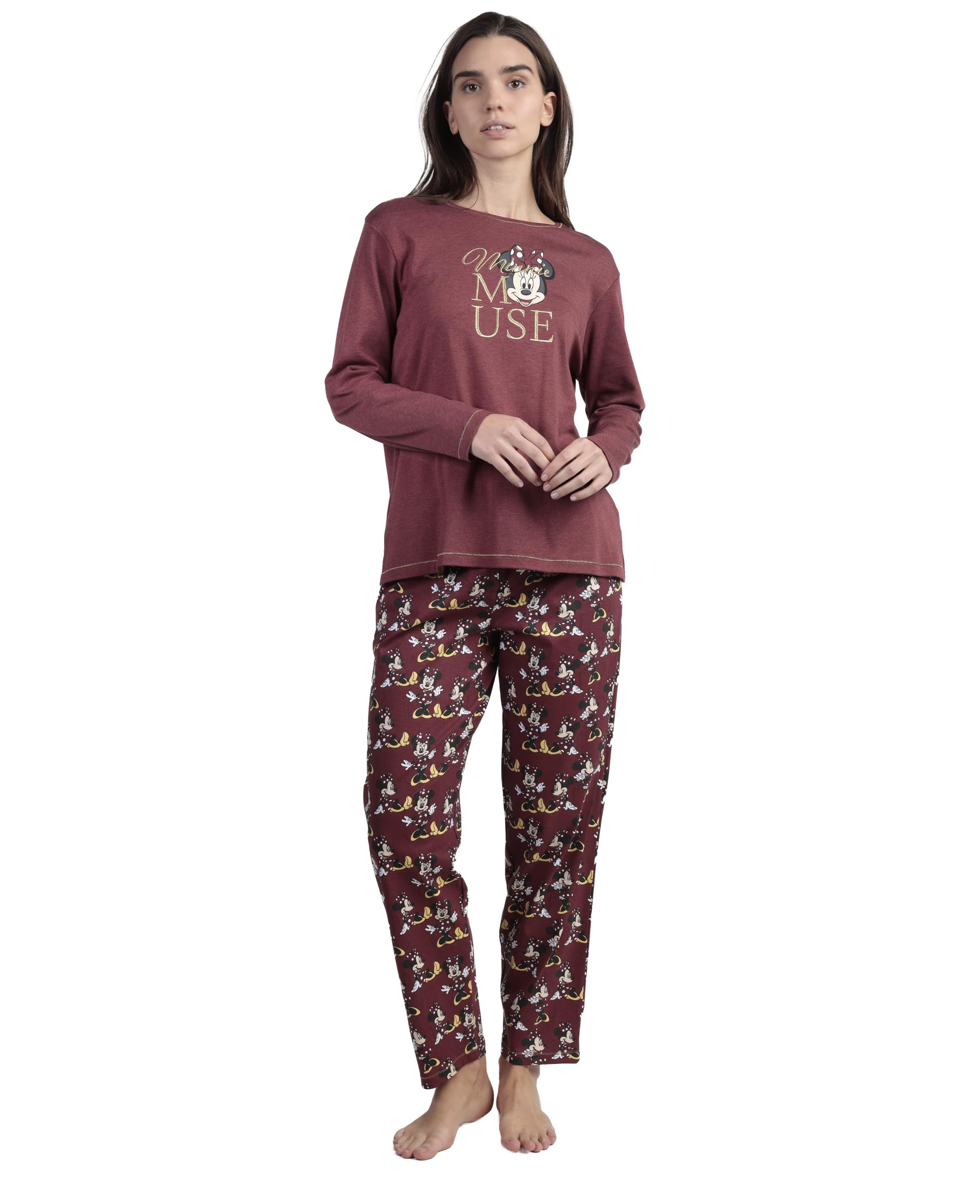 Disney Pijama Manga Larga Minnie Mouse para Mujer