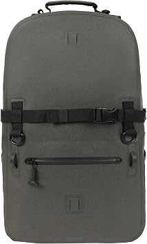 Breakwater SupplyTM Fogland Waterproof IP68 Submersible Backpack | Laptop Sleeve & Airtight Zippers for Work, Travel, Outdoors, Boating, Hiking, Floating Dry Bag, Unisex, TPU Charcoal, 25L