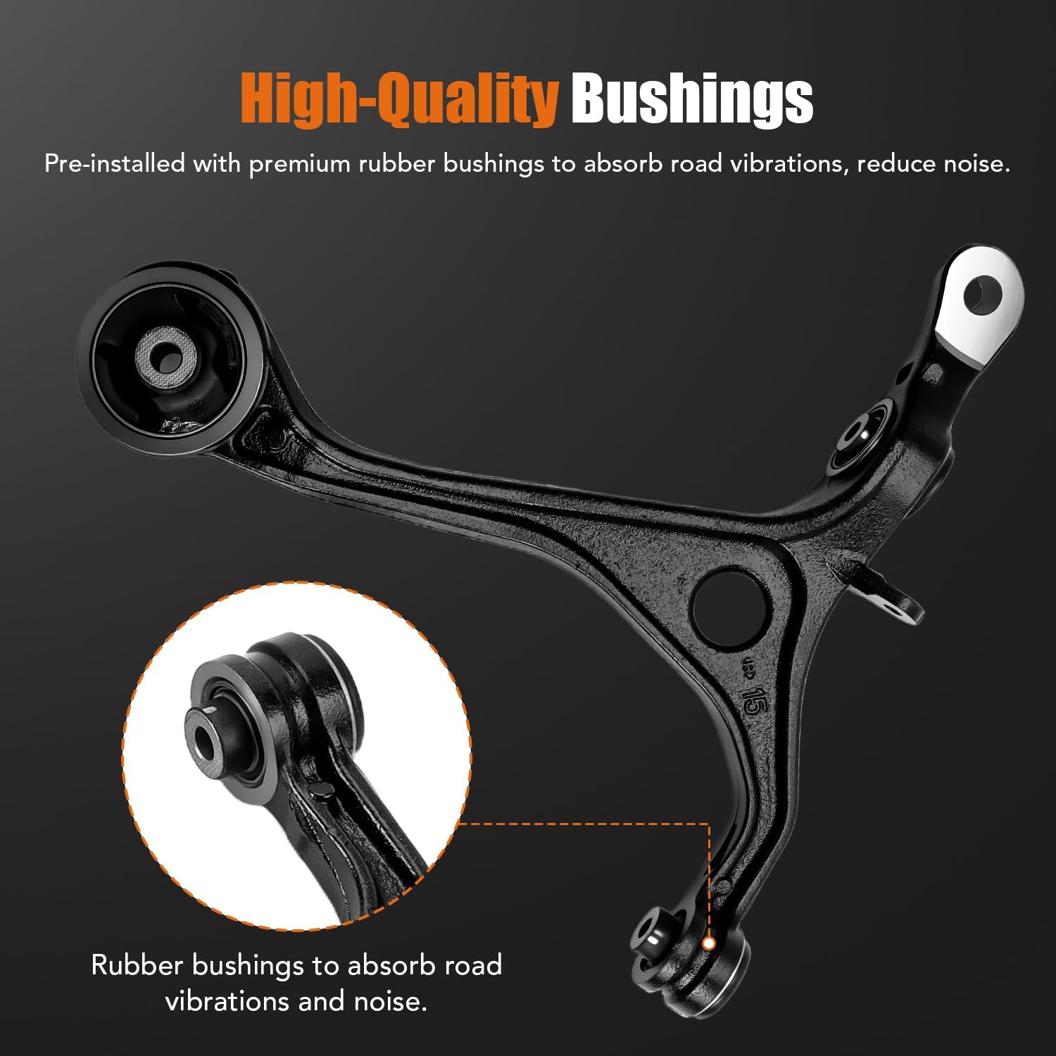 LCWRGS Front Lower Control Arm w/Ball Joints Assembly Set – Left & Right – Suspension Replacement for Honda Accord 2003-2007, Acura TSX 2004-2008, K80228 K640289 K640290-4pcs