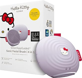 GESKE x Hello Kitty SmartAppGuided™ Sonic Facial Brush | 4 in 1 | Electric Facial Cleansing Brush | Skin Cleansing Brush | Facial Brush | Daily Skincare Routine| Facial Massager & Skin Care