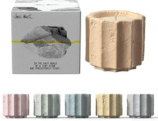 JueOne 6-Pack Luxury Scented Soy Wax Candles in Cement Jars - Natural Non-Toxic Aromatherapy Set for Stress Relief & Home Decor Gifts