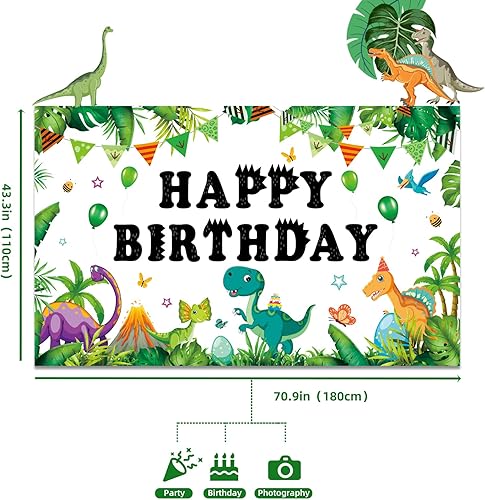 Miniatura 2 de Telón de fondo de dinosaurio para niños, decoración de fiesta temática de dinosaurios, escalas, fotografía, estudio fotográfico, cabina de cartel