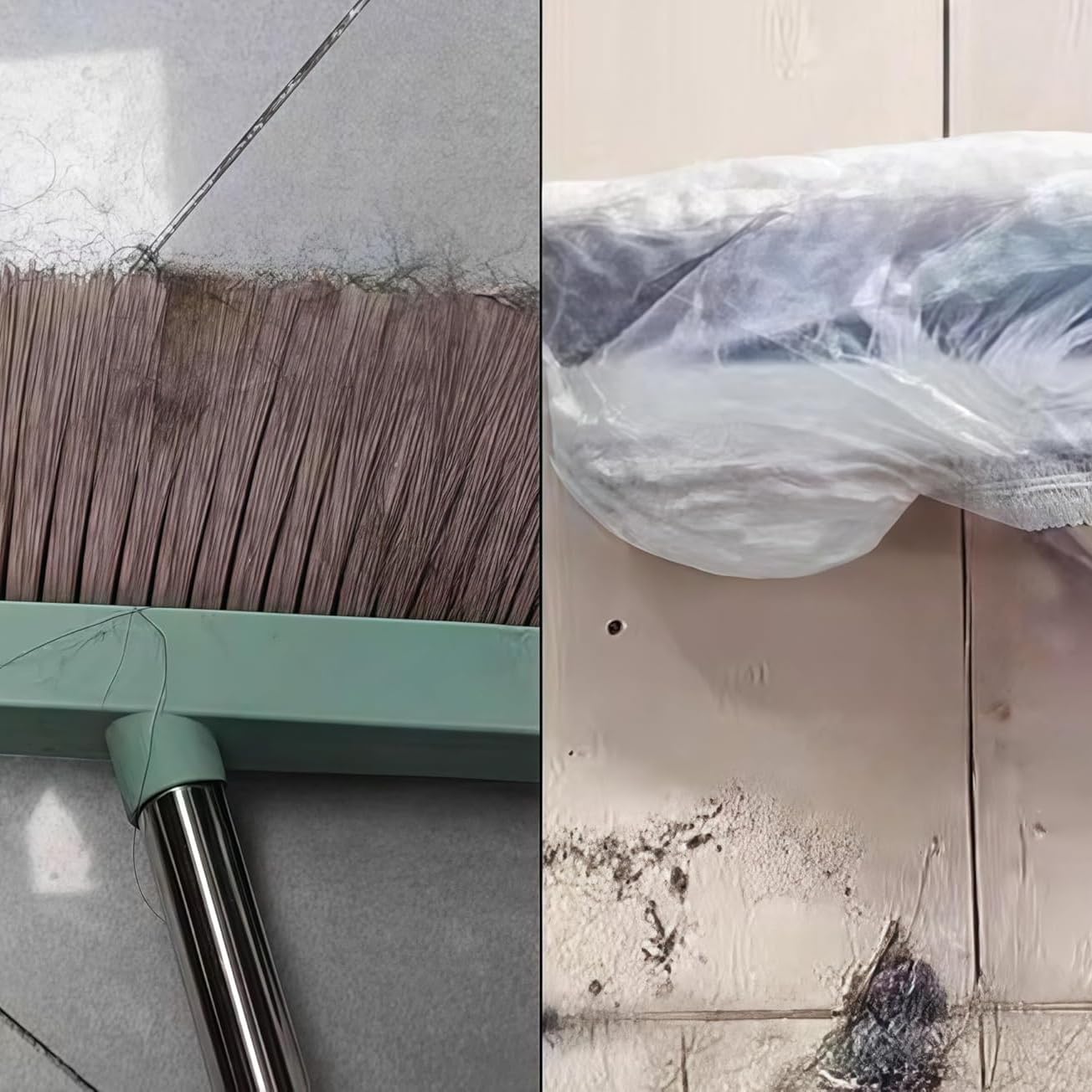 Disposable Broom Covers, 100 Pack Dust-Proof Sleeves, Lock in Pet Hair & Dust, Easy On/Off for Standard Brooms and Dustpans, Keep Hands Clean