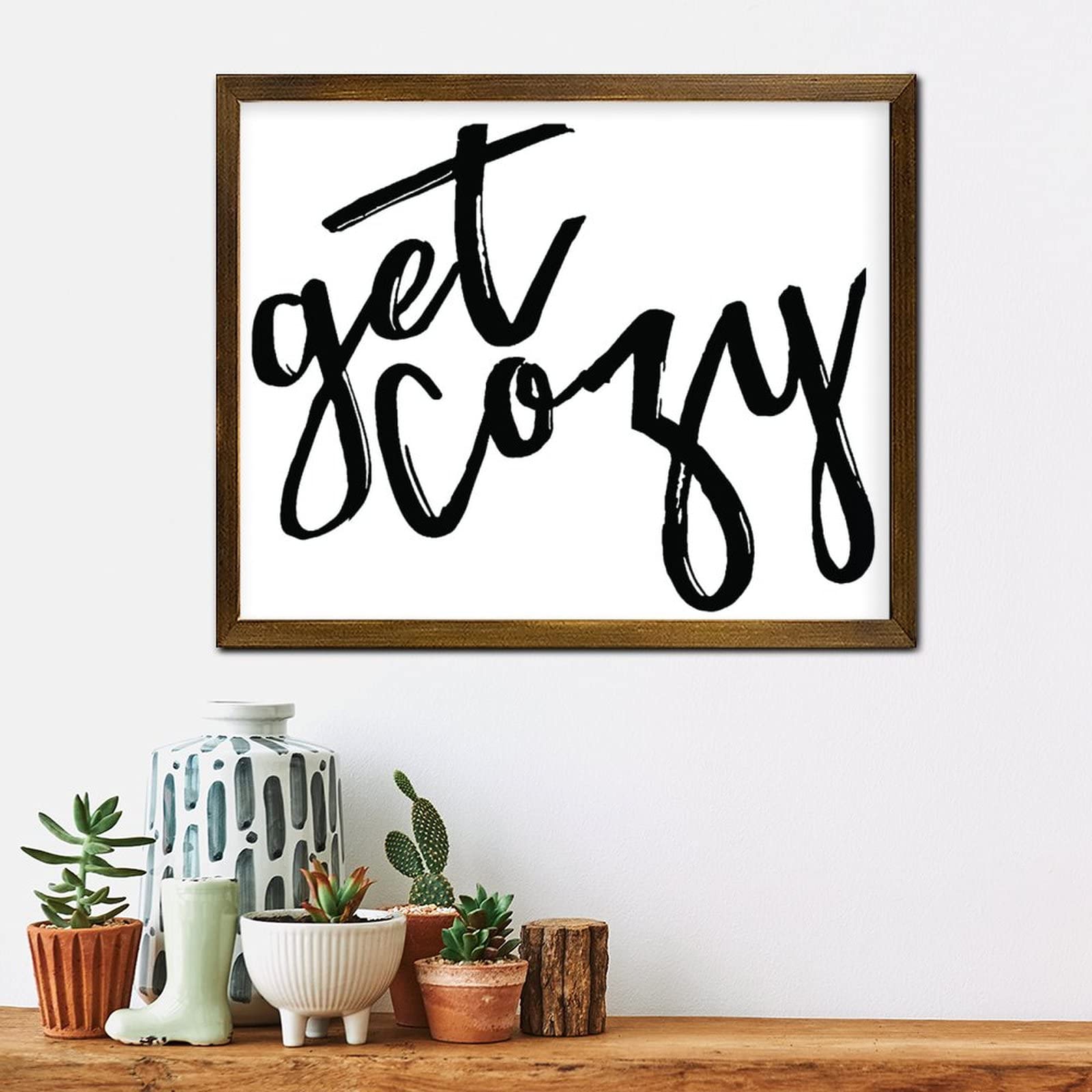 Flowershave357 Get Cozy Wood Sign Bedroom Decor Guest Room Farmhouse Sign Above The Bed Decor Master Bedroom Wall Decor