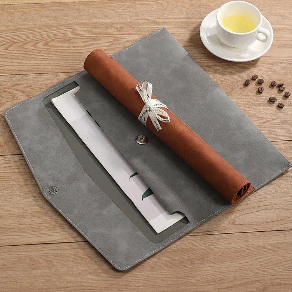 Carpeta De Archivos, Porta Documentos A4 De Cuero PU, Organizador De Archivos, Estuche De Cartera De Sobres para Hogar, Escuela, Oficina, Papelería