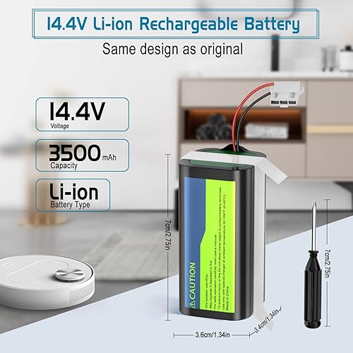 Miniatura 5 de LCLEBM Batería recargable de 14.4 V para Eufy RoboVac - 3500 mAh 14.4 V Tesvor X500 Batería de repuesto de litio para Ecovacs Deebot N79S, N79,