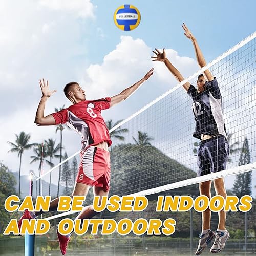 Miniatura 4 de Jerify Pelota de voleibol de tamaño 5 oficial para interiores y exteriores, pelota de entrenamiento suave para principiantes, adolescentes, adultos,