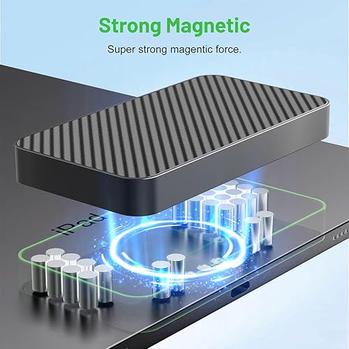 Miniatura 8 de Magnetic Wireless Charger for iPad Pro 11 (1st/2nd/3rd/4th) & iPad Air 11 (M2/M3) & iPad Air 10.9 (4th/5th), 18W Fast Charging Smart Connector Alloy