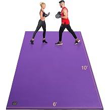 GXMMAT Extra Large Exercise Mat 16x6/12x6/10x6/8x67mm, Extra Wide Workout Mats for Home Gym Flooring, Non-Slip Thick Durable Cardio Mat for MMA,Plyo,Jump Rope,Weights,Fitness,Shoe-Friendly