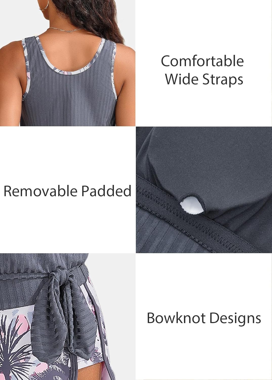 ROSEWE Modest Tankini Swimsuits for Women, Two Piece Athletic Womens Bathing Suits Blouson Tank Tops with Board Shorts - Image 6