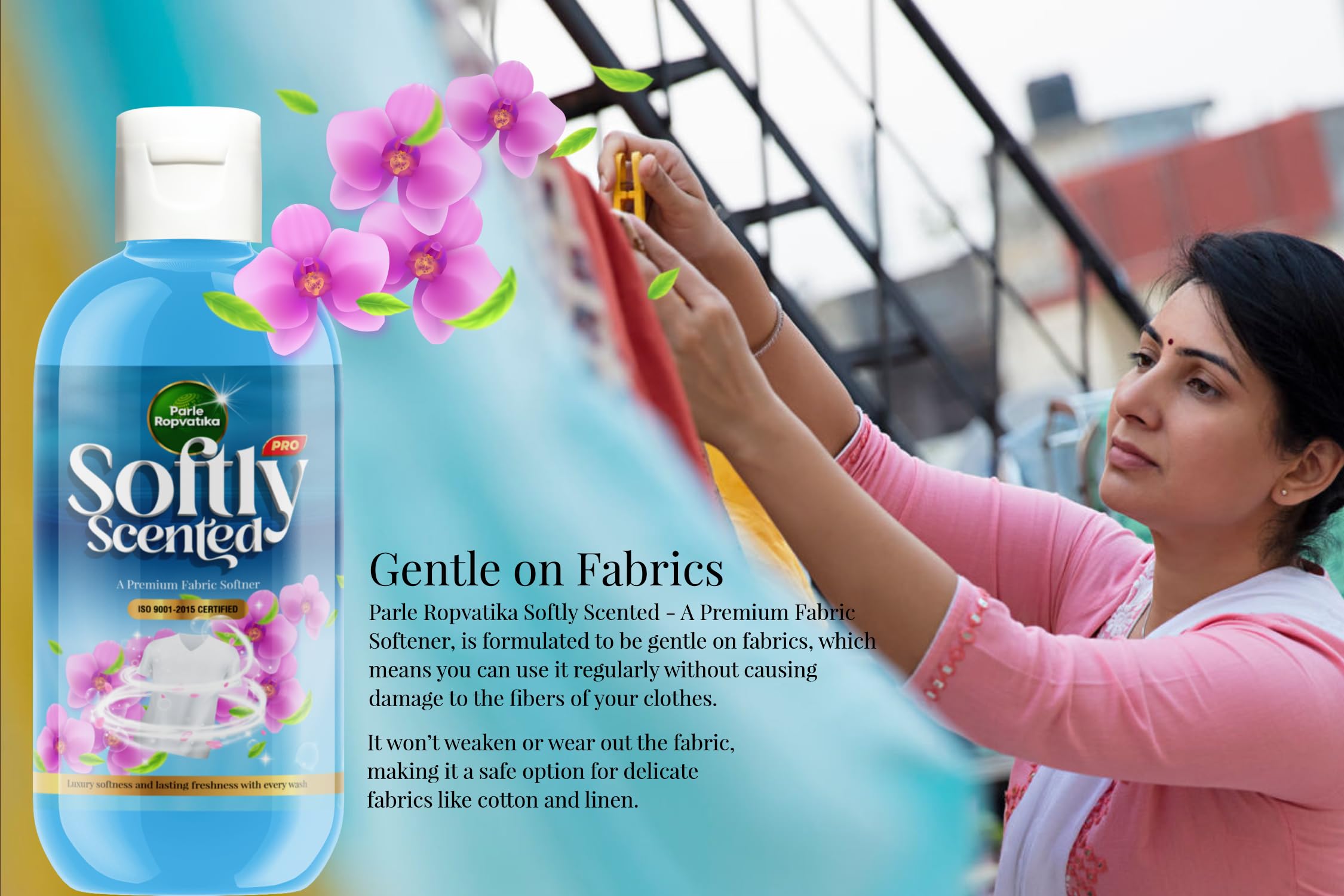 Parle Ropvatika 5 Liter Softly Scented After Wash Fabric Conditioner and Softener (Pink 5 Liter) 2