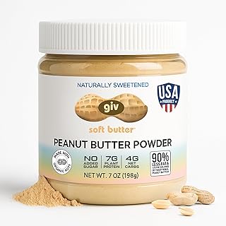 Organic Powdered Peanut Butter - All Natural with No Added Sugar GLP-1 Friendly Protein Powder - Pre Workout Energy, Post Workout Recovery - Keto, Vegan, Gluten Free, Diabetic Friendly (7 oz)