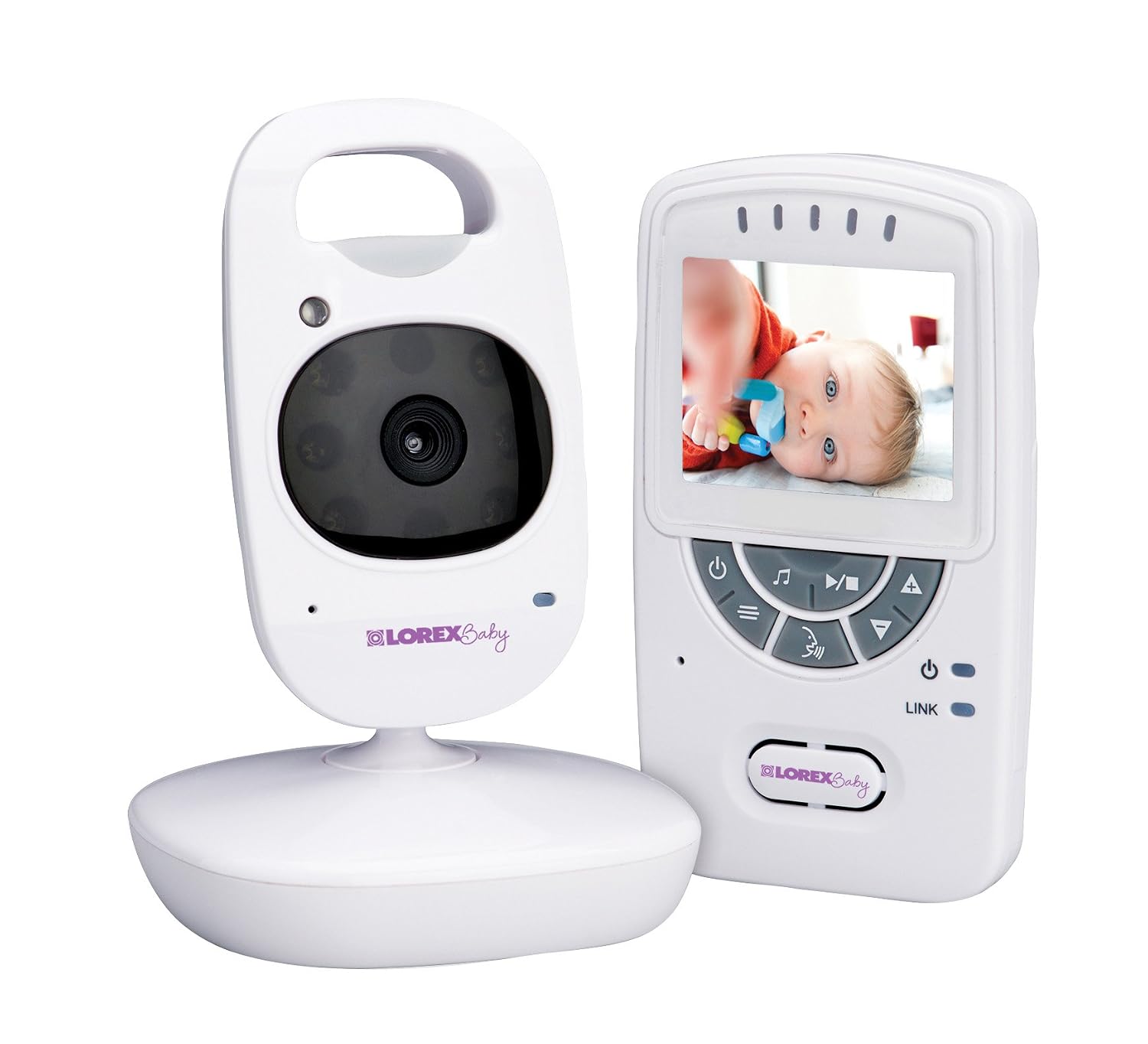 Lorex BB2411 2.4" Sweet Peek Video Baby Monitor with IR Night Vision and Zoom, White