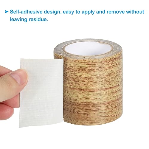Miniatura 4 de PATIKIL Cinta de reparación de grano de madera de 2.2 pulgadas x 15 pies, parche autoadhesivo con textura realista para reparación de piso, puerta,
