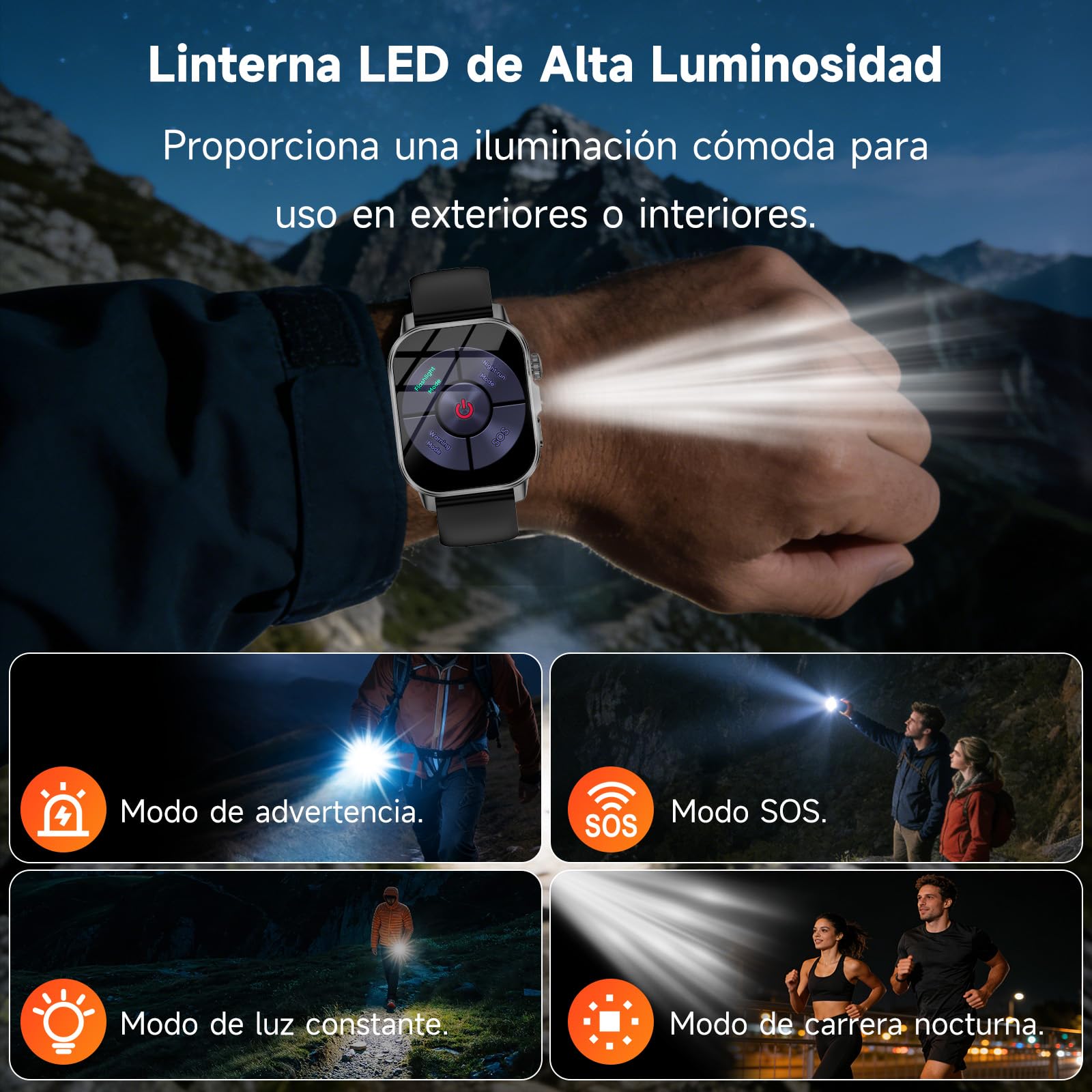 2026 Reloj Inteligente con ECG+HRV/Presion Arterial/Sueño/SpO2/Hombre Mujer | 2,0" HD Reloj Salud, Composición Corporal/24H Pulsómetro, Temperatura Corporal/IMC/Microchequeo/SOS/ /LED/Fatiga/Emociones